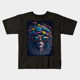 Techno Psy Shirt - Psychedelic Organism - Catsondrugs.com - #psychedelic #psychedelicart #trippy #psytrance #art #psy #trippyart #music #trance #rave #love #psychedelictrance #psyart #digitalart #psytranceworld #trancefamily Kids T-Shirt